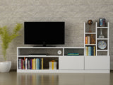 TV Møbelsæt Dolunay Hvid Melamin 164,4x91,3x25 cm