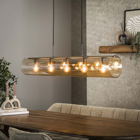 Hanglampen - Hanglamp Cai 5 - lichts amber glas - Dimehouse