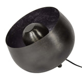 Bordlampe Basel DH Interiør Sort LxBxH 31x29x29 Nikkel Hvid foto diagonalt set forfra