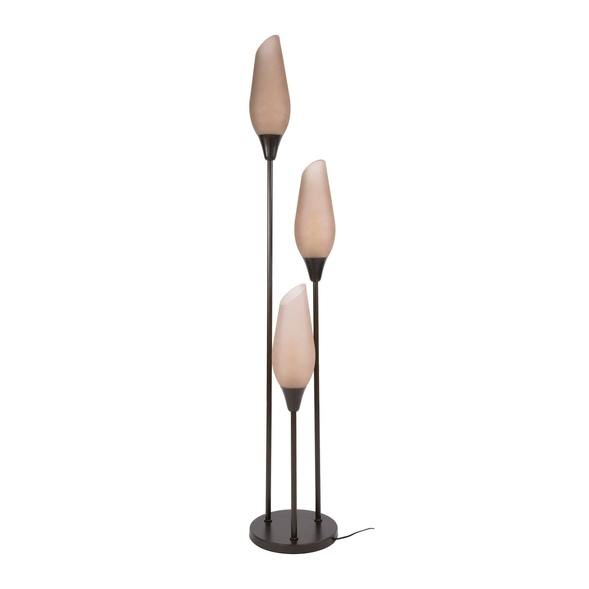 Gulvlampe Cocoon 3-light i sienna brun