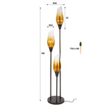 Gulvlampe cocoon i sienna brun