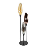 Gulvlampe Coco 3-lys farvet glas 