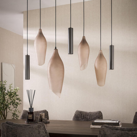 Hanglamp Cocoon cocoonstijl bruin frosted