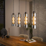 Hængelampe Kik 4-lys cylinderglas