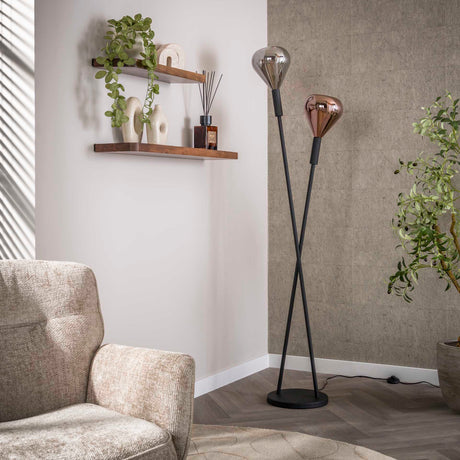 Aeris 2L Væglampe Sort 