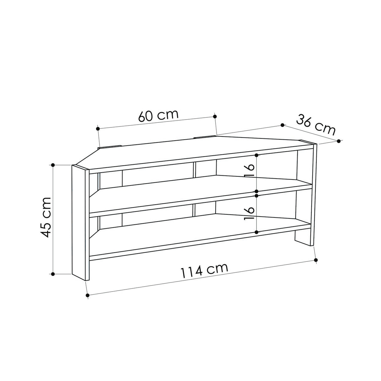 TV Meubels - TV Meubel Thales Mokka Melamine 114x45x36 cm - Dimehouse