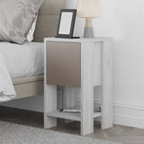 Nachtkastjes - Nachtkastje Ema Wit Mokka Melamine 30x55x30 cm - Dimehouse
