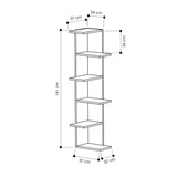 Boekenkasten - Boekenkast Saso Wit Melamine 37x141x24 cm - Dimehouse