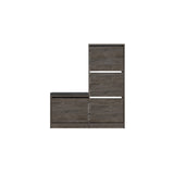 Schoenenkasten - Schoenenkast Dude Donkerbruin Melamine 105x118,5x26 cm - Dimehouse