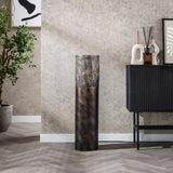 Gulvlampe cylinder Brick 90 cm sort brun 