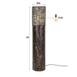 Gulvlampe cylinder Brick 120 cm sort brun 