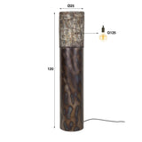 Gulvlampe cylinder Brick 120 cm sort brun 