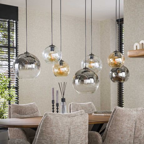 Moderne glas hængelampe 7-lys Juliette