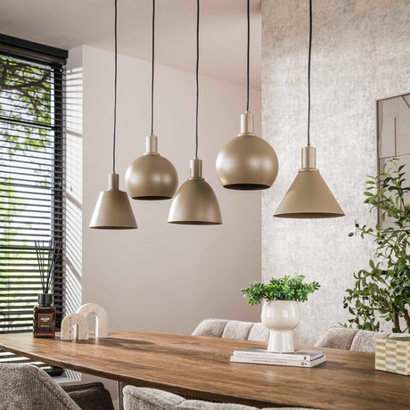 Hængelampe Nova 5-lys - Beige - 120 cm 