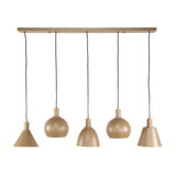 Hængelampe Nova 5-lys - Beige - 120 cm 