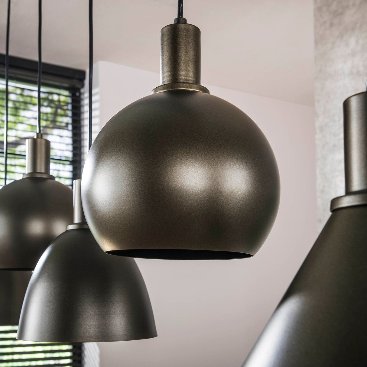 Hængelampe Sienna 5-lys Industriel - Brun 120 cm 