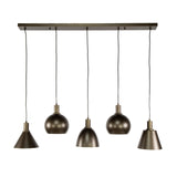 Hængelampe Sienna 5-lys Industriel - Brun 120 cm 