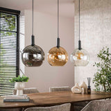 Hanglamp Nero Trio 3-lichts Zwart Metaal 115 cm