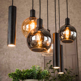Hængelampe Orion 7-lys – Sort Metal – 110 cm 