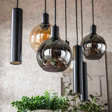 Hængelampe Orion 7-lys – Sort Metal – 110 cm 