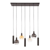 Hængelampe Orion 7-lys – Sort Metal – 110 cm 