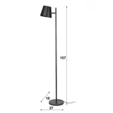 Gulvlampe Sienna DH Interiør Charcoal LxBxH 61x32x25 Metal Hvid fotostørrelsesindikation