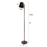 Industriel gulvlampe Sienna metal brun