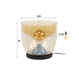 Gulvlampe Dain UP XL Amberfarvet glas 