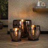 Vloerlamp Dain UP XL Koperkleurig glas