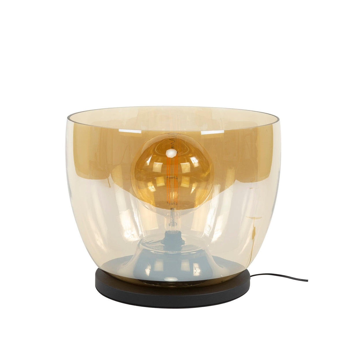 Gulvlampe Dain UP XXL Amberfarvet glas 