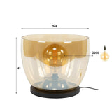 Gulvlampe Dain UP XXL Amberfarvet glas 