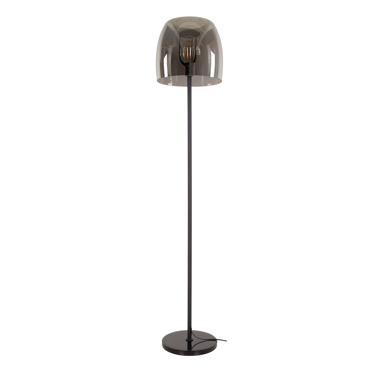 Vloerlampen - Glazen Vloerlamp Dain Chroomkleurig - Dimehouse