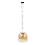 Loftlampe Dain 1-lys XL ravfarvet glas 