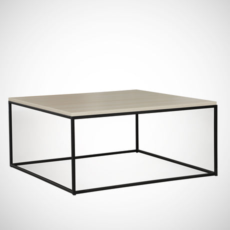 Salontafels - Vierkante salontafel Eiken Melamine - 75x75 cm - Pola - Dimehouse