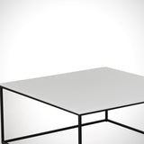 Stuebord Firkantet 75x75 cm Pola - Hvid Melamin 