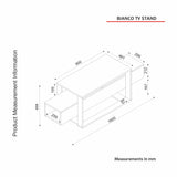 TV Meubels - TV Meubel Bianco Wit Goud Melamine 160x49,8x46,1 cm - Dimehouse
