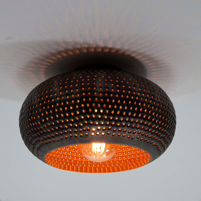 Plafondlampen - Plafondlamp Industrieel Linda Metaal Ø35 - Dimehouse