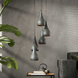Hængelampe Aya 5 DH Interiør Brun LxBxH 40x40x37 Sort brun Ambient foto set forfra