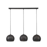 Hængelampe Aya 3 Sphere DH Interiør Brun LxBxH 87x33x27 Sort brun Hvid foto set forfra