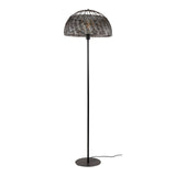 Gulvlampe alfie Ø50 metal sort brun