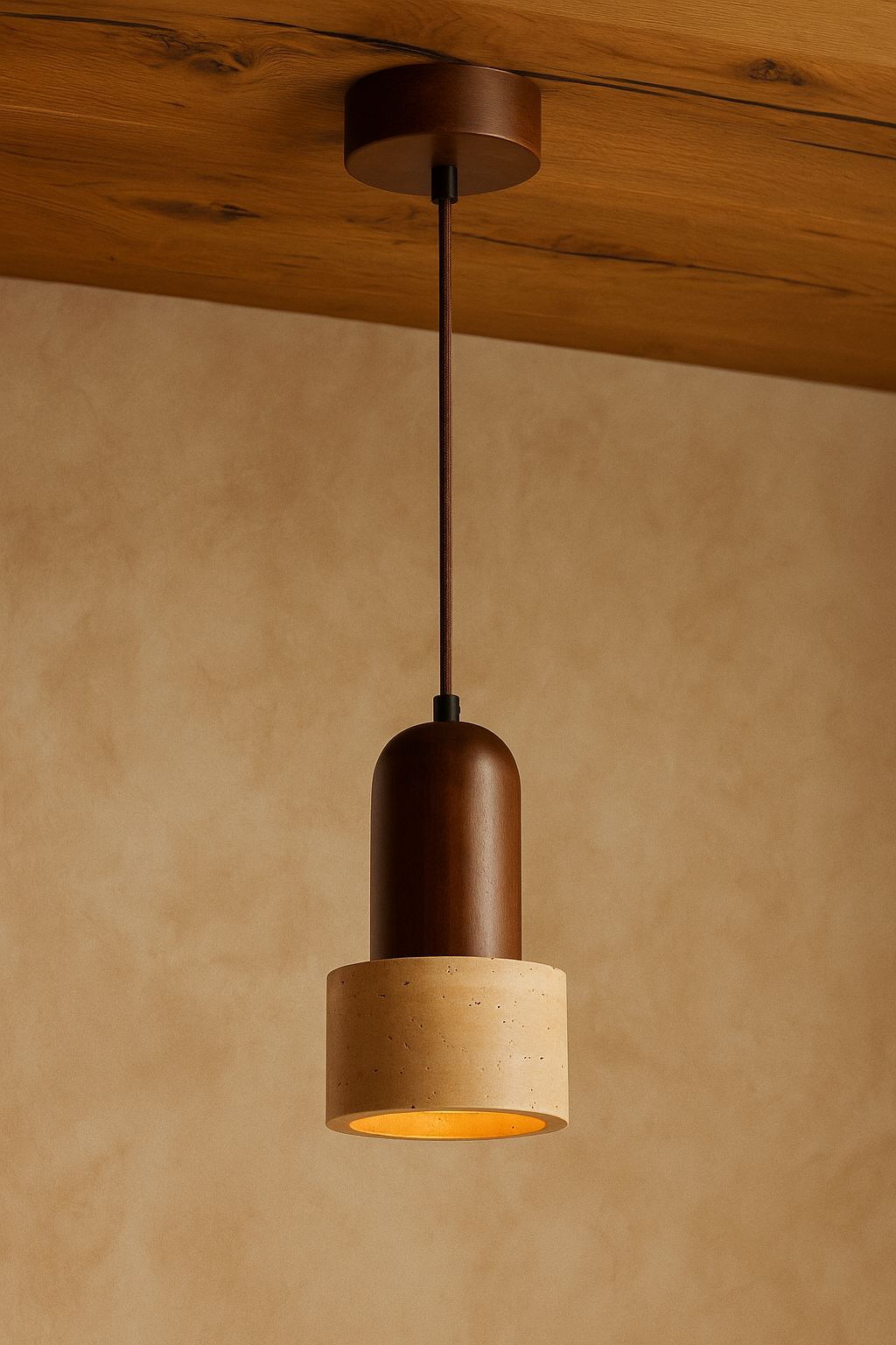 Loer - Valnød Beige Valnød Travertin Cap
