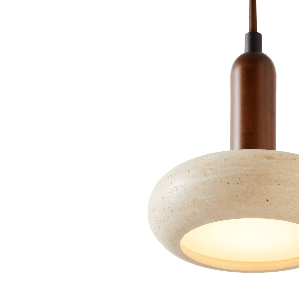 Orm - Valnød Beige Valnød Travertin Cap 24 cm bred