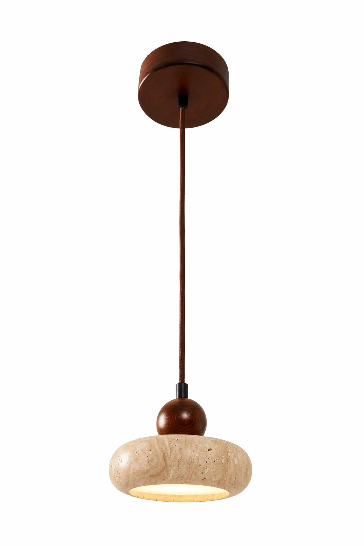 Rund - Valnød Beige Valnød Travertin Cap