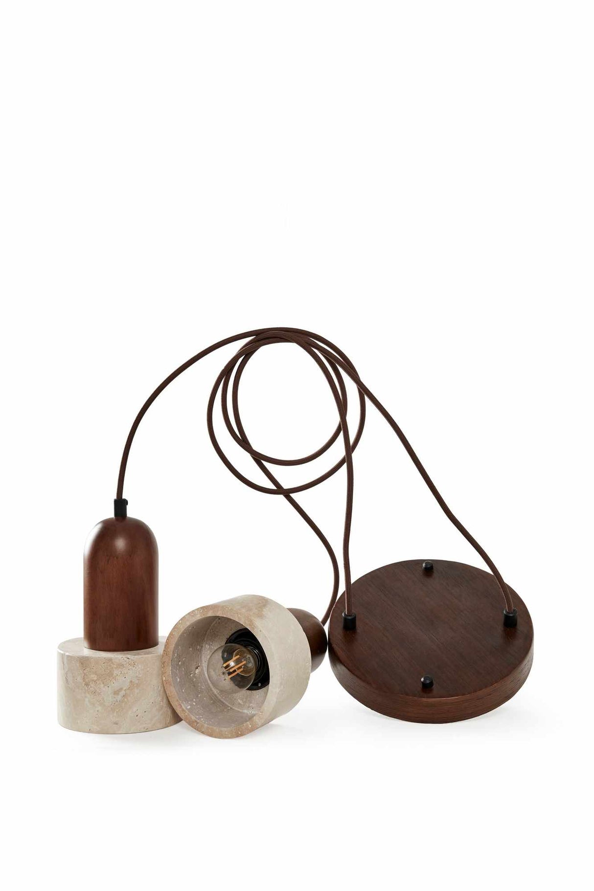 Loer B - Valnød Beige Valnød Travertin Cap