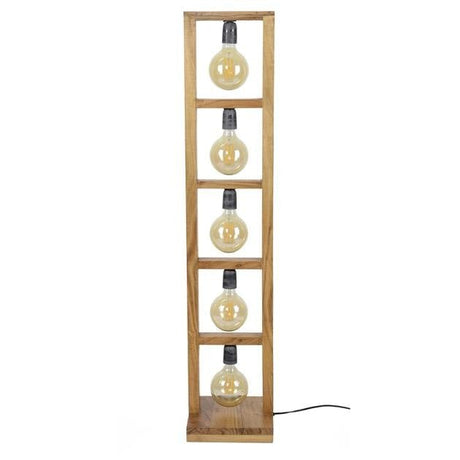 Gulvlampe Ethan DH Interiør Acacia LxBxH 136x30x30 Acacia træ Hvid foto set forfra