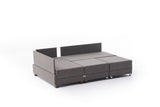 Banken - Slaapbank taupe stof - XXL 280 x 210 - Links - Fly - Dimehouse