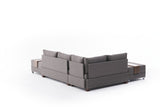 Banken - Slaapbank taupe stof - XXL 280 x 210 - Links - Fly - Dimehouse