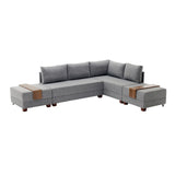 Banken - Slaapbank grijs stof - XXL 280 x 210 - Rechts - Fly - Dimehouse