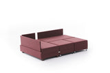 Banken - Slaapbank rood stof - XXL 280 x 210 - Links - Fly - Dimehouse