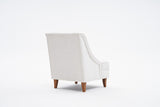 Lænestol beige chenille stof landlig klassisk Ella